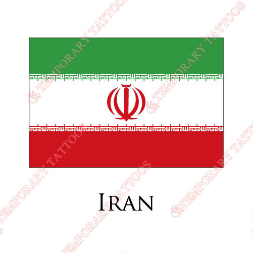 Iran flag Customize Temporary Tattoos Stickers NO.1896